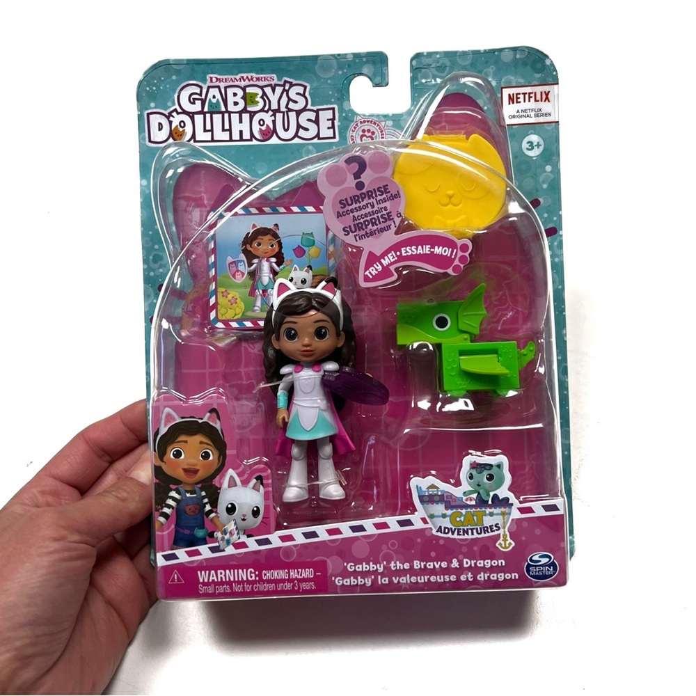 NWT Gabby's Dollhouse, Gabby The Brave And Dragon 3.4-inch Figure Set